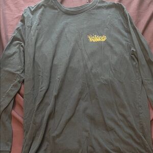 Volcom Men's Charcoal Long Sleeve Tee